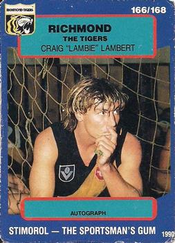 1990 AFL Scanlens Stimorol #166 Allan McKellar Front